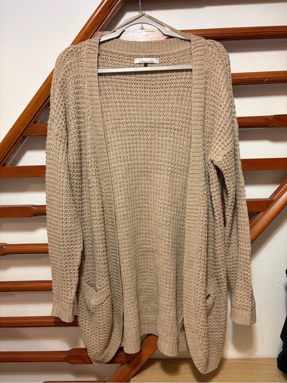 Only Open-Front Knit Cardigan - Beige